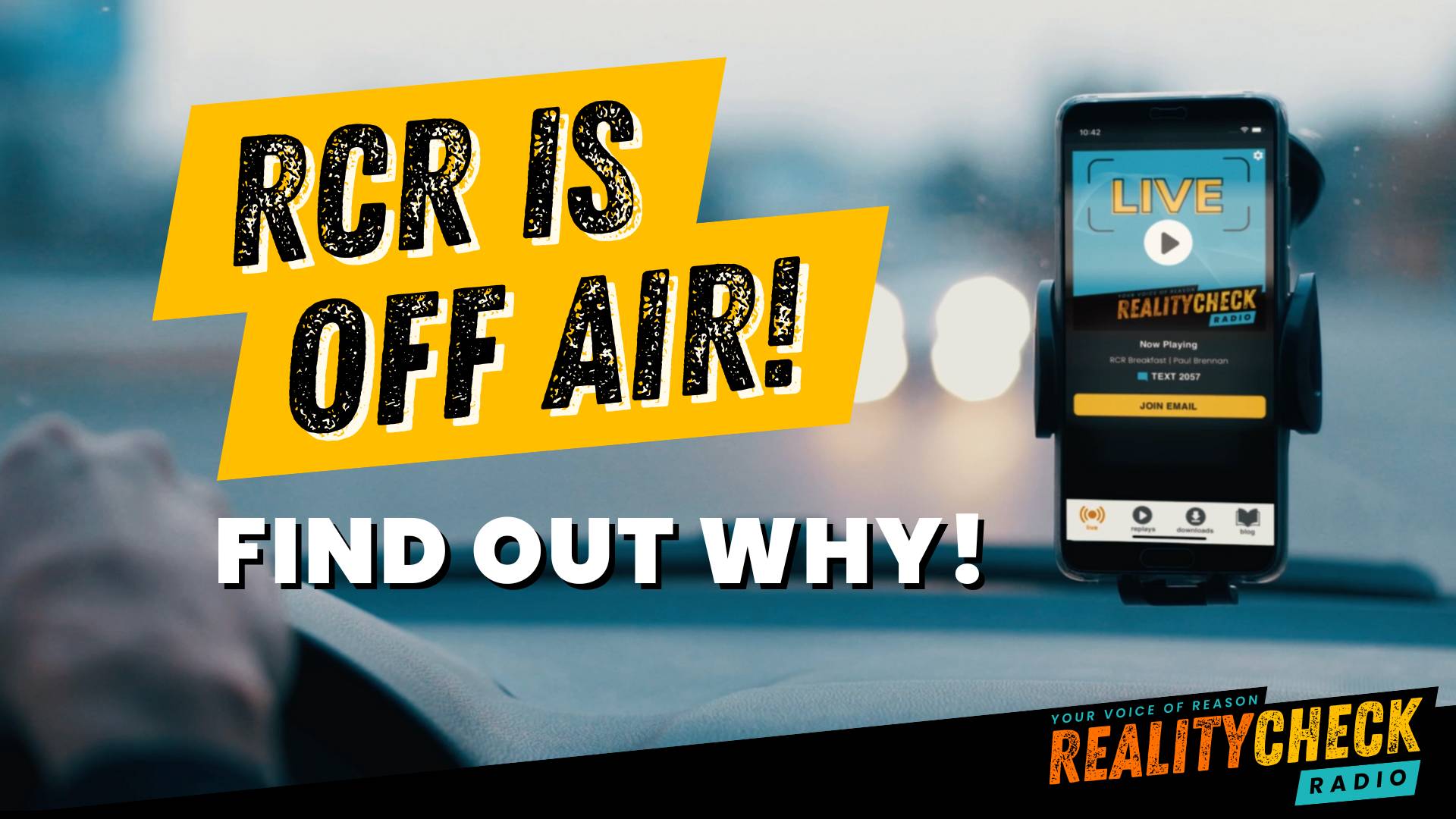 RCR is off-air. Find out why!